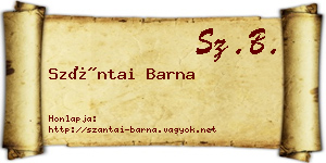 Szántai Barna névjegykártya